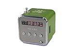 TD-V26 Speaker with FM Radio, Auxiliary In, and Micro USB Card Slot (Green)