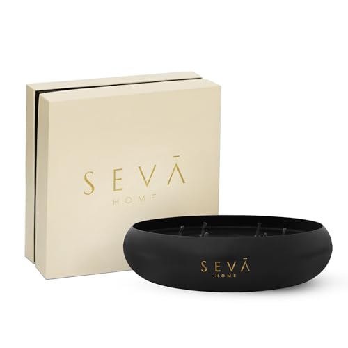 SEVA HOMES - Medley Noir Candle Black | Black Orchid, Musk & Amber Musk Scented Soy Wax Candle | Long Lasting | Black Candle | Home Decor | Premium Gifting | 35 Hours Long Burning