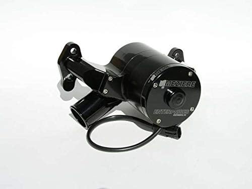 MEZIERE Black Aluminum Hi-Flow 300 Series Electric Water Pump Kit SBC P/N WP301S