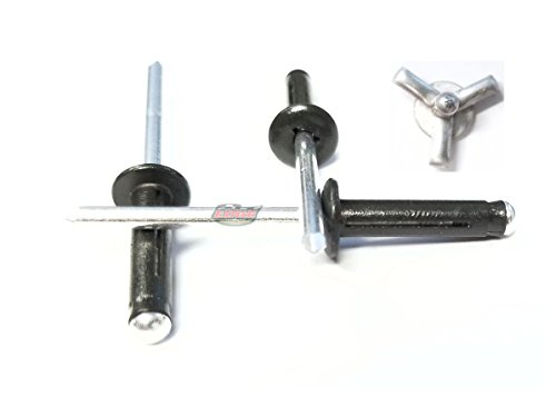 Racer's Speed Shop Flat Black Small Head Exploding Pop Rivets 3/16" Exploder 250 Pack