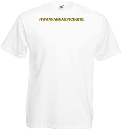 All Dandy I Wannabe A Spice Girl T-Shirt Gift Top Gold Glitter 2019 Concert Manchester London O2 White