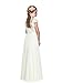 Flower Girl Dress First Communion Dress Flutter Sleeves A-line Ivory Size 6