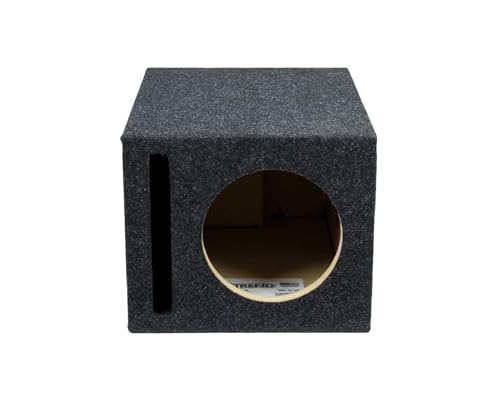Atrend 8 inch Vented Enclosure Carpeted Car Subwoofer Speaker Box - Improves Au…