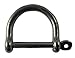 US STAINLESS Stainless Steel 316 Wide D Shackle 3/16