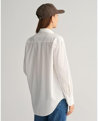 REL POPLIN SHIRT, Camicia elegante Donna, Bianco ( WHITE ), 38