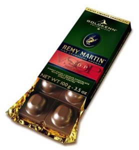 Remy Martin Liquor Filled Chocolate Bar by Goldkenn - 100gr (3.5 Oz) - Pack of 5