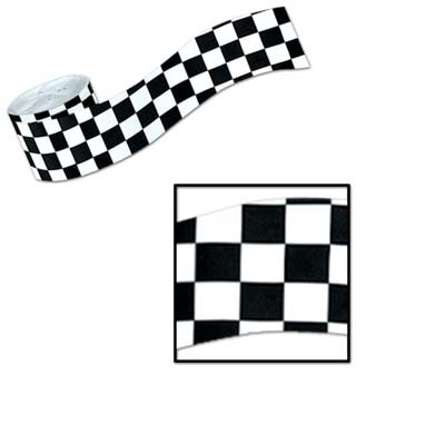 Checkered Flag Racing Party Set - Tablecloth Pennant Banner Streamer Tattoos Toothpicks Flags Plates Napkins