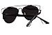 GAMT Retro Vintage Mirrored Aviator Sunglasses Metal Frame Glass Lens Classic Style Black