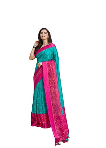 womens Brasso soft saree with unstitched blouse piece [BRASSO 09]