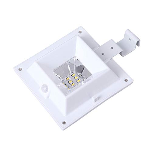 Superdream 6-LEDs Waterproof Solar Lights Outdoor Garden Fence Post Wall Mount Light Security Lamp Night Light (with Motion Sensor)