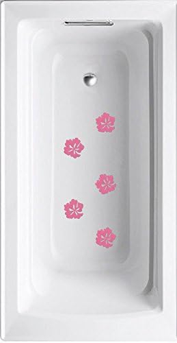 Pink Flower Non-slip saftey shower or tub grip stickers