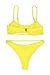 QINSEN Womens High Cut Bikini Beachwear Cami Crop Tank + Brazilian Style Thong 2PCS Swim Outfit Yellow S