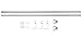 Sheffield Home, AMG and Enchante Accessories Diamond Curtain Rod 36 to 66-Inch, R1132-Y4, Silver