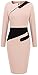 HOMEYEE Women's Voguish Colorblock Wear to Work Pencil Dress B231 (10, Light Pink)
