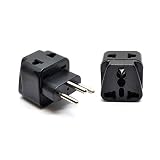 OREI 2 in 1 USA to Switzerland Travel Adapter Plug (Type J) - 2 Pack, Black