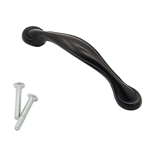 VESLA HOME 3" Rounded Foot Oil Rubbed Bronze Cabinet Hardware Handle Pulls, Drawer pulls Inch (76mm) Hole Centers 10 Pack - Thumbnail 6