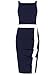 WOOSEA Women's Sleeveless Colorblock Slim Bodycon Business Pencil Dress