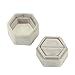 Koyal Wholesale Hexagon Velvet Wedding Ring Box, 1 Slot Velvet Ring Box Holder, Wedding Ring Boxes for Ceremony, Proposal, Engagement, Ring Bearer, Light Gray