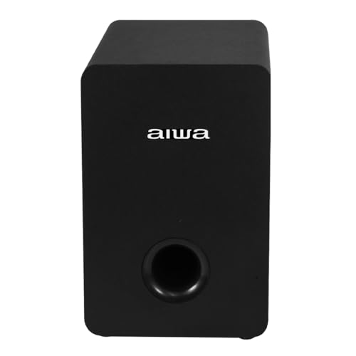 Aiwa Barra de Sonido 2.1 Canales 100W RMS con Subwoofer Integrado Bluetooth USB AUX RCA AWSBH1WW – Soundbar para TV de 1 m, Modo Manos Libres, Montaje Interior