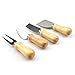 Tebery 8 Pieces Cheese Knives Set with Wood Handle, Stainless Steel Cheese Slicer Cheese Cutter Includes Cheese Knife, Shaver, Fork and Spreader