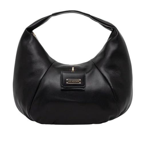 Tasche aus schwarzem PU-Kunststoff, Schwarz, Einheitsgröße