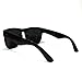 Oversized Sunglasses Super Dark Lens Black Thick Horn Rim Frame