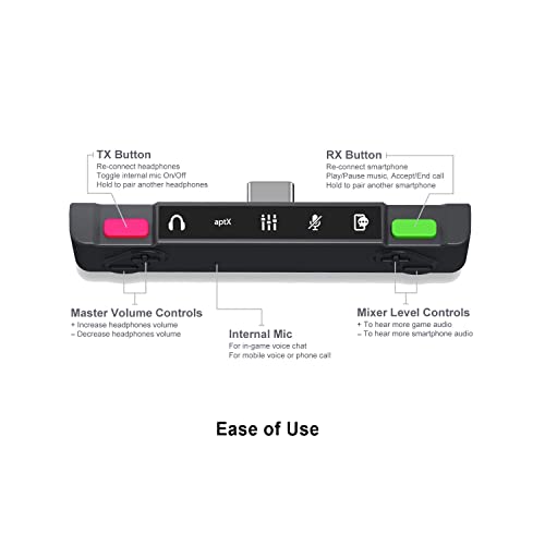 HomeSpot Pro Switch Bluetooth Adapter, Audio Chat Mixer for Streaming  Switch Smartphone or PC Audio, Spotify