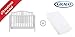Graco Solano 4-in-1 Convertible Crib With Mattress, White, Converts to Toddler Bed Day Bed or Full Bed, Three Position Adjustable Height Mattress (Premium Mattress Included)
