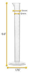 EISCO 24PK Graduated Cylinders, 10mL - Class B