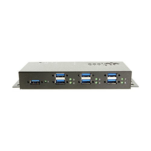 7 Port USB 3.1 Gen1 Metal Hub w/15KV ESD Surge Protection and Power Adapter