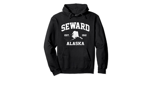 Amazon.com: Seward Alaska AK - Sudadera con capucha estilo atlético vintage  : Ropa, Zapatos y Joyería