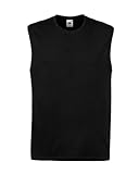 Fruit Of The Loom Mens Sleeveless Vest / Tank Top (XXL) (Black)