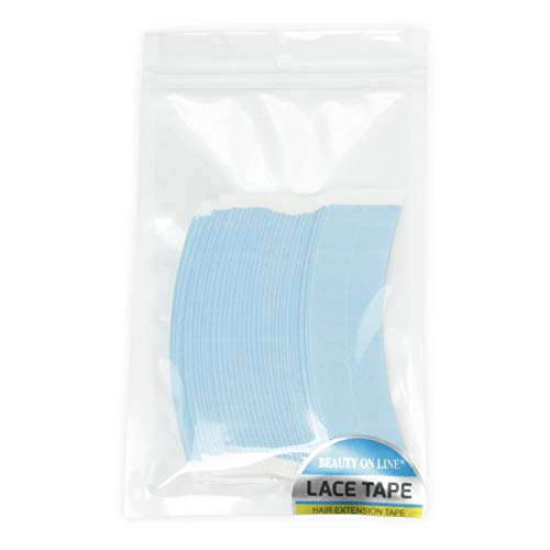 36 Pcs/Bag Double Sided Adhesive Tapes for Hair Extension Lace Front Support Toupee Wigs (blue color-new)