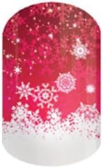 Ruby Snowfall Full Nail Decals Nail Wraps Set of 18