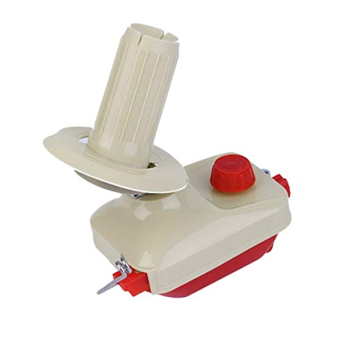 Portable Hand-Operated Swift Yarn Fiber String Thread Ball Wool Winder Knitting Roll Coil Tidy Machine Holder Tool Beige & Red - Thumbnail 6