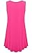 JollieLovin Womens Sleeveless Comfy Plus Size Tunic Tank Top with Flare Hem - Rosepink, XL (1X)