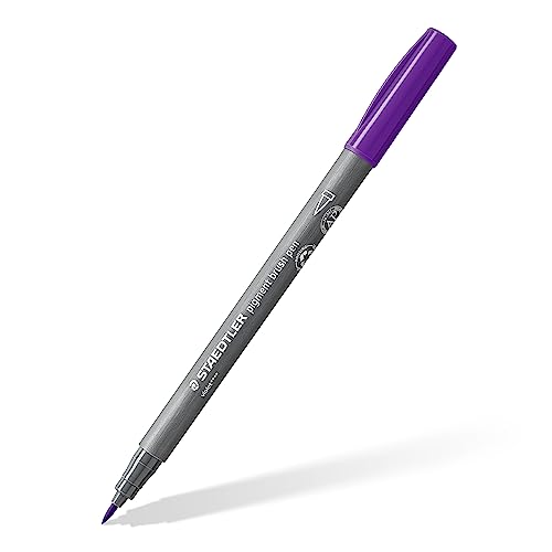 STAEDTLER 371-6 Pigment Arts Brush Pen - Violet (Box of 10)