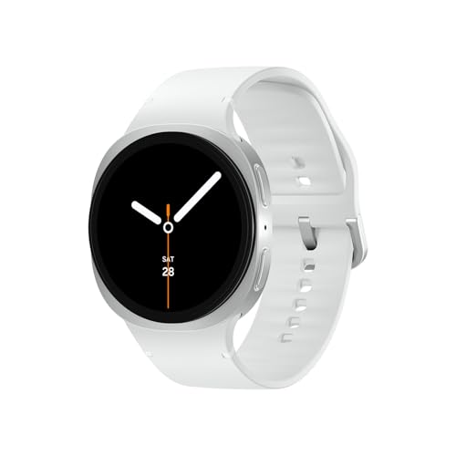 Samsung Galaxy Watch8 Smartwatch mit Galaxy AI, Fitness-Uhr und Fitness-Tracker, Sport Band, Wellness- und Schlaf-Coaching, 44 mm, LTE, Silver, 3 Jahre Herstellergarantie