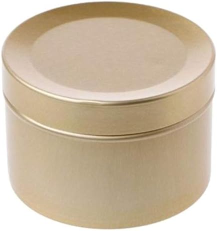 KKRIIS 1pcs Mini 50ml Tin Tea Candy Biscuits Cookie Storage Box Round Metal Case Wedding Party Favor Organizer Container,Gold