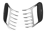 Ablest 2 Pcs BBQ Pulled Pork Stainless Steel Barbecue Shredder Bear Claws Meat Handler Carving Forks