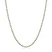 Amberta 18K Gold Plated on 925 Sterling Silver 2 mm Ball Chain Necklace 16
