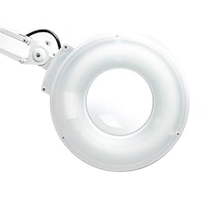 Laron S3301 Neon Lupenlampe mit RollStativ 8 Dioptrien Kosmetikleuchte