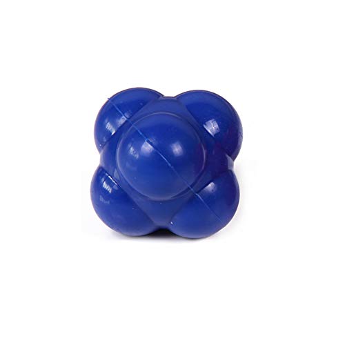 Xeminor 1PCS Silicone Hexagonal Reaction Ball Training Speed Bouncing Ball Fitness Supplies for Improve Reaction Time Speed Agility Blue