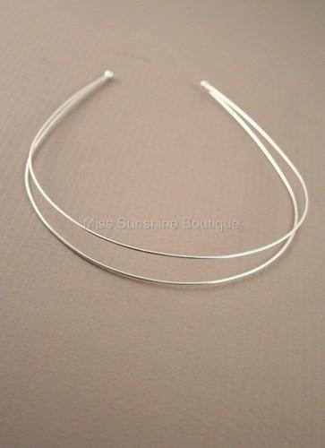 Silver Fine Double Row Alice Band IN8467 by Inca