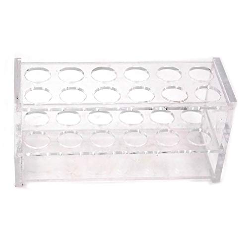 Driak 12 Sockets Acrylic Clear Test Tube Centrifuge Tube Rack Holder for 10ML Test Tubes - Thumbnail 2