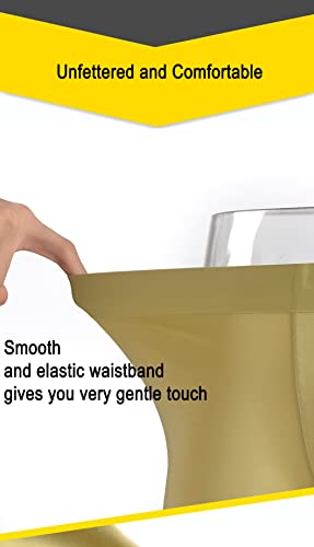Zingther Traceless Breathable Ice Silk Cool Underwear Trunks Pack of 4 for Men and Big Boys