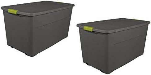 Sterilite 45 Gal. Wheeled Latch Tote | Easy Transportation of Heavy loads (2-Pack)