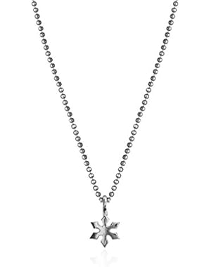 Sterling Silver Mini Snowflake Pendant Necklace, 16