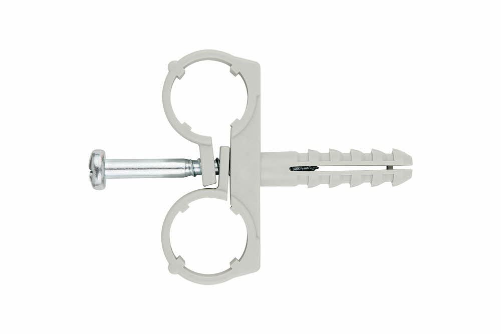 Index 184 ABMD26 Index ABMD26-Abrazadera Multitubo + Taco. Doble (26, 50 uds.)