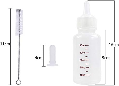Achicoo ミルク ボトル セット 50ml 赤ちゃん 犬猫 水筒 フィーダー ブラシ付き 子犬 子猫 授乳 50ml